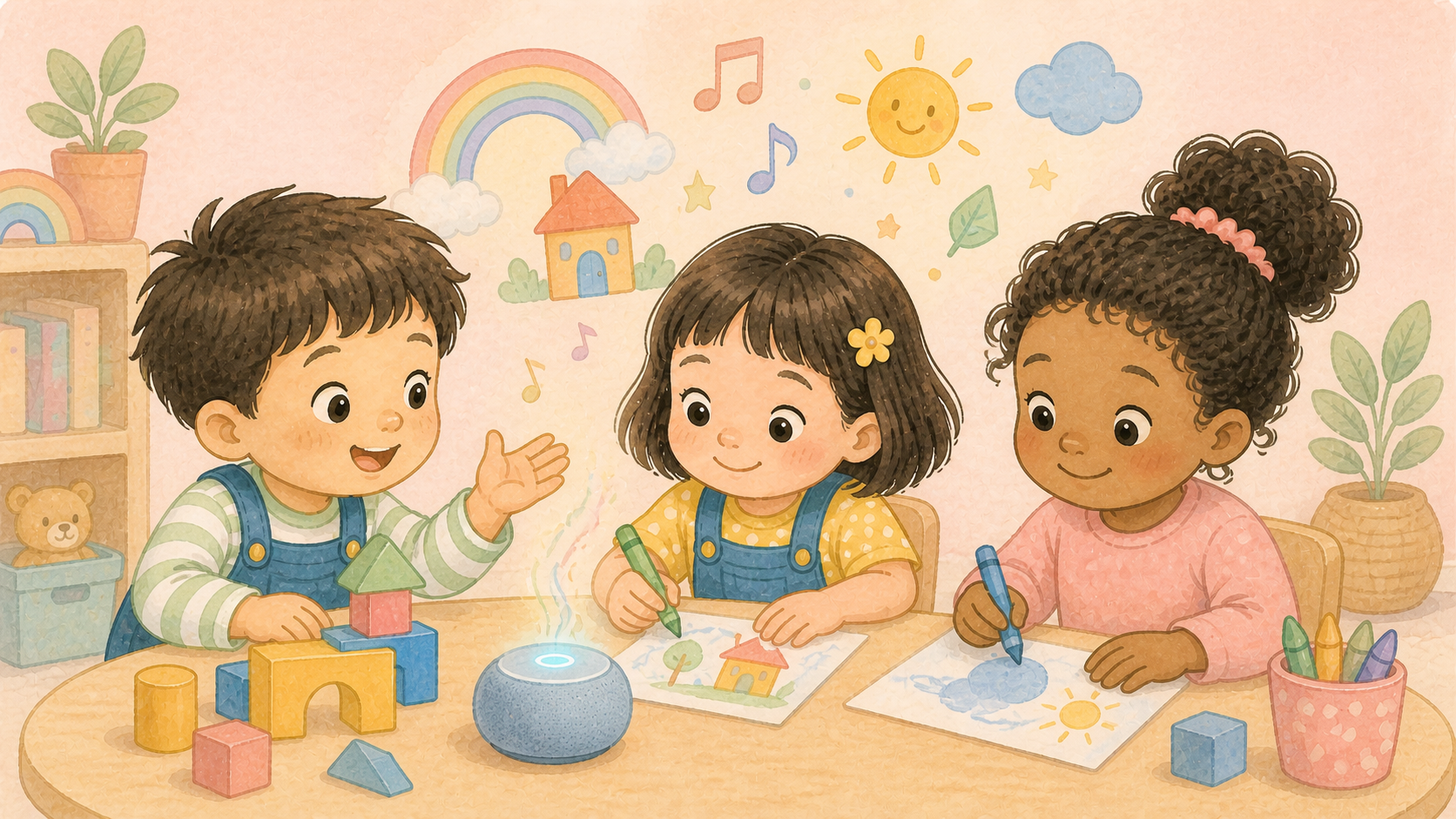 Children use voice and imagination for creative learning